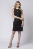 VT1067-VESTIDO CAVADO C BOTOES DOURADO